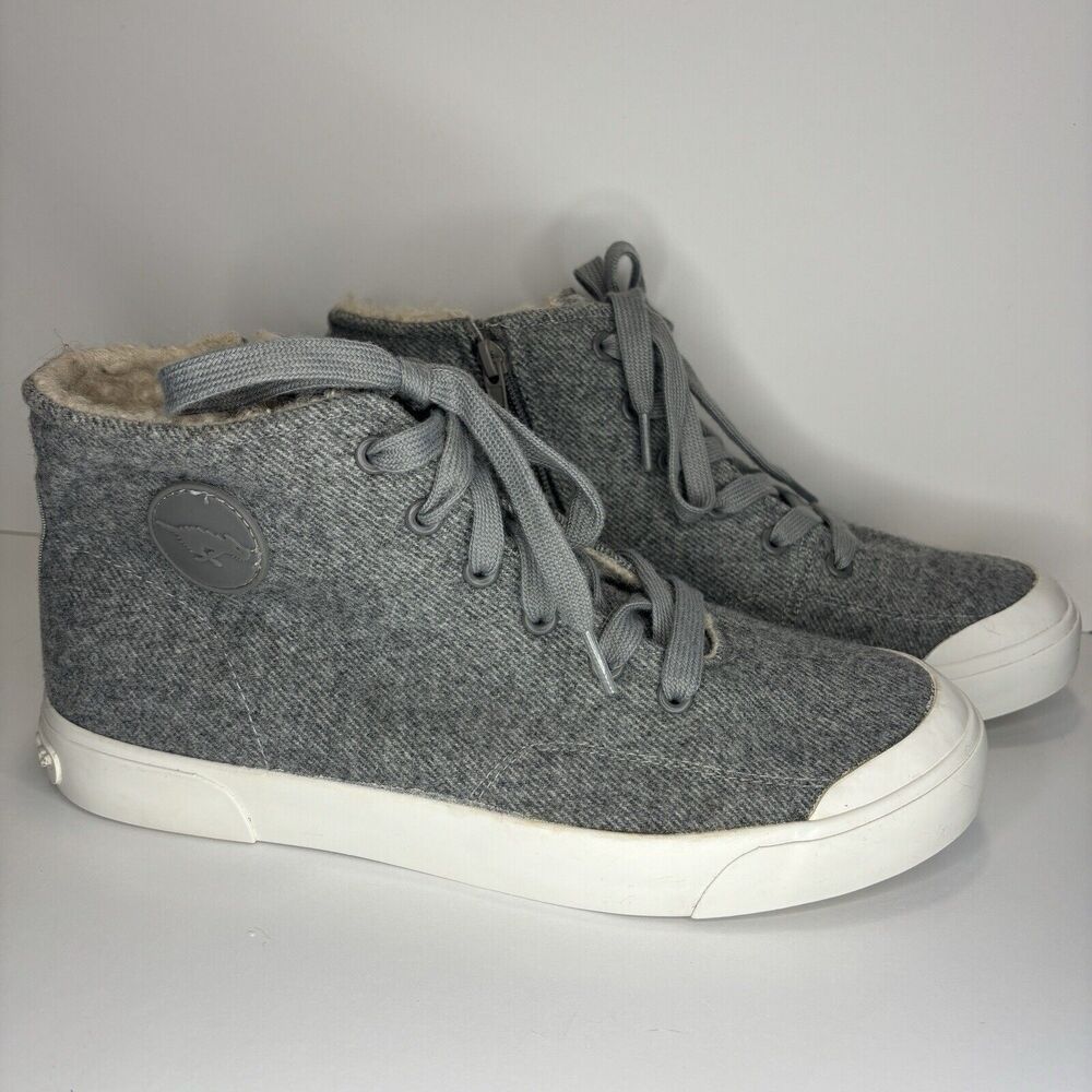 RocketDog Cotton High-Top LACE-UP SNEAKERS Heathered GREY/CHARCOAL U.S. SIZE 9.5